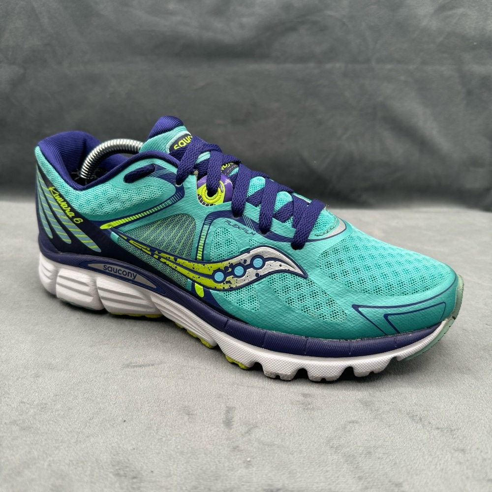 Saucony Women's Kinvara 6 Running Shoe Blue Green Size‎ 7.5